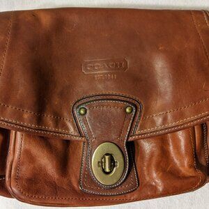 COACH 65th Anniversary Ali Shoulder Bag Whiskey #10329 w/matching wristlet